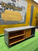 Barely Used Top Quality Brown And Grey Tv Console - Image 2