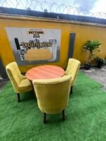 Neatly Used 3 Seater Yellow Dinning Set - Image 3