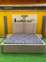 Barely Used 6by6 Top Quality Upholstery Bedframe With Full Orthopedic Vita Foam Mattress And Side Drawers