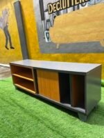 Barely Used Top Quality Brown And Grey Tv Console - Image 5