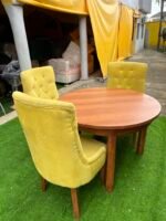 Neatly Used 3 Seater Yellow Dinning Set - Image 6