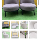 Barely Used Lifemate Top Quality Grey Armless Lounge Chair (Each)