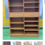 Relatively New Top Quality Golden Brown Multipurpose Open Shelf With Drawer