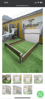 Barely Used White And Brown 4.5by6 Bedframe Without Pallet - Image 2