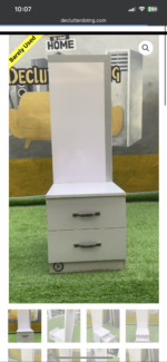 Barely Used White Bedside Stool With Drawer