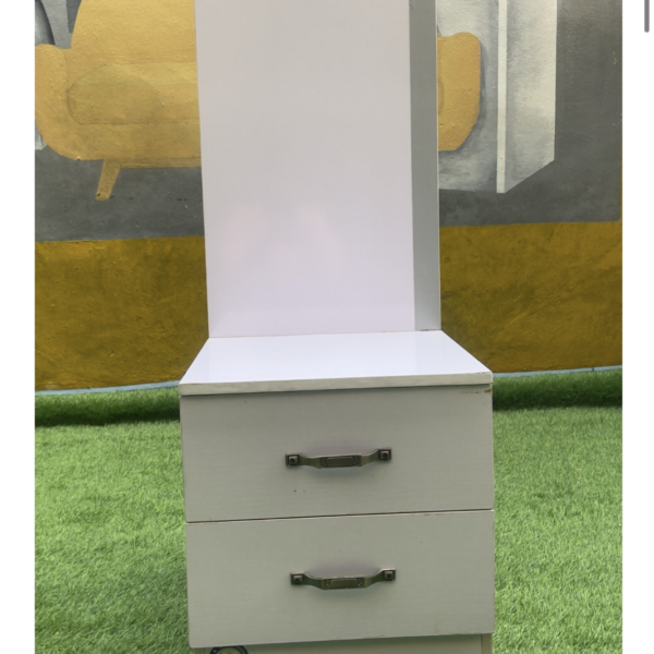 Barely Used White Bedside Stool With Drawer