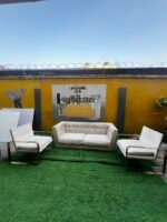 Barely Used Top Quality Imported 5 Seater Sofa Set With Iron Stand( 3,1,1) - Image 2