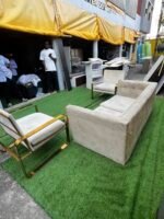 Barely Used Top Quality Imported 5 Seater Sofa Set With Iron Stand( 3,1,1) - Image 4