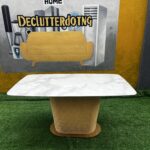 Barely Used Top Quality Detachable Marble Top Dinning Table Only