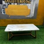 Neatly Used Top Quality Marble Top Imported Center Table With Iron Stand