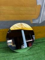 Neatly used heavy round mirror with led light
