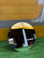 Neatly used heavy round mirror with led light - Image 3