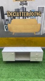 6 Months Used Top Quality White TV Console With Drawers - Image 2