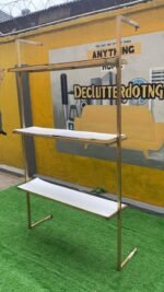 Barely Used 3 Step Stainless Steel Boutique Rack - Image 6