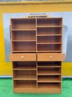 Relatively New Top Quality Golden Brown Multipurpose Open Shelf With Drawer - Image 2