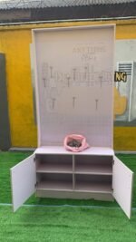 Barely Used White Jewelry Peg Shelf - Image 2