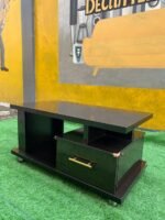 Glossy Brown Center Table With Drawer - Image 3