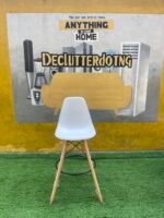 White And Brown Wooden Bar Stool