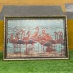 Barely Used Decorative Flamingo Wall Frame