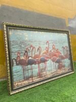 Barely Used Decorative Flamingo Wall Frame - Image 4