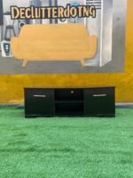 Neatly Used Brown Tv Console With Drawer - Image 2