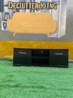 Neatly Used Brown Tv Console With Drawer