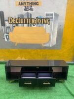 Barely Used Glossy Wooden Tv Console With Double Drawer