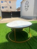 Brand New 2in1 Real Marble Top Minimalist Center Table With Iron Stand - Image 3