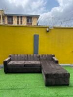 Brand New Brown Tufted 5 Seater L- Shape Sofa