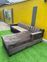 Brand New Brown Tufted 5 Seater L- Shape Sofa - Image 3