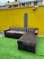 Brand New Brown Tufted 5 Seater L- Shape Sofa - Image 4