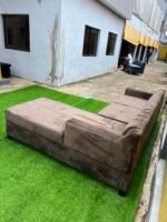 Brand New Brown Tufted 5 Seater L- Shape Sofa - Image 5