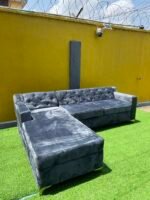 Brand New Grey Tufted 5 Seater Left L- Shape Sofa - Image 2