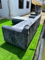 Brand New Grey Tufted 5 Seater Left L- Shape Sofa - Image 6