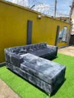 Brand New Grey Tufted 5 Seater Left L- Shape Sofa - Image 7