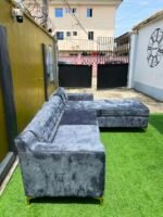 Brand New Grey Tufted 5 Seater Right L- Shape Sofa - Image 2