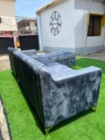 Brand New Grey Tufted 5 Seater Right L- Shape Sofa - Image 3