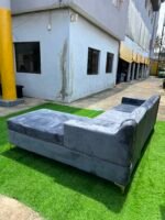 Brand New Grey Tufted 5 Seater Right L- Shape Sofa - Image 4