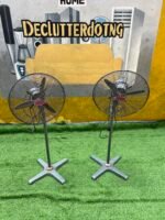 Slightly Rusted 18inch OX Industrial Standing Fan - Image 3