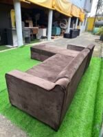 Brand New 5 Seater Brown L Shape Sofa - Image 7