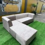 Brand New Off White 5 Seater L Shape Sofa Set