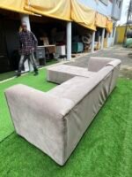Brand New Off White 5 Seater L Shape Sofa Set - Image 2