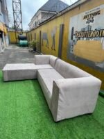 Brand New Off White 5 Seater L Shape Sofa Set - Image 4