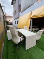 Neatly Used Top Quality Imported Tempered Glass Top Office Table With Ceo Chair And Two Visitors Chairs - Image 9
