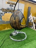 Relatively New Yellow & Black Swing Chair With Headrest - Image 2