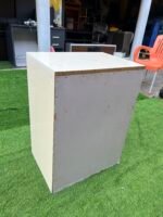 Barely Used Top Quality White Glossy HDF Wood Chest Drawer With Gold Taping - Image 3