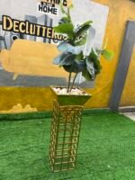 Barely Used Top Quality Gold Plated Artificial Flower Vase - Image 6