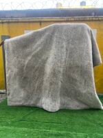 Barely Used 120 By 100 Fluffy Grey Fur Rug( Very big )