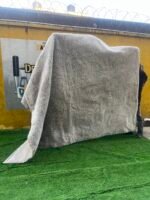 Barely Used 120 By 100 Fluffy Grey Fur Rug( Very big ) - Image 4