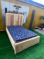 Relatively New 4.5by6 Upholstery Bedframe With Full Orthopedic Mattress - Image 7